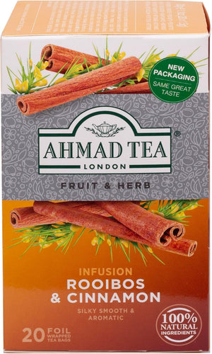 Ahmad Tea Rooibos & Cinnamon Fruit & Herbal Infusion - 20 Teabags
