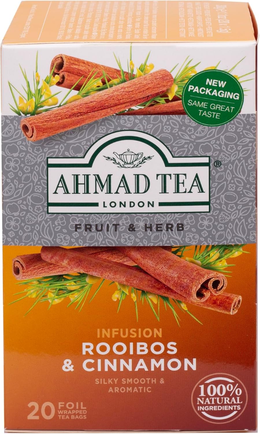 Ahmad Tea Rooibos & Cinnamon Fruit & Herbal Infusion - 20 Teabags
