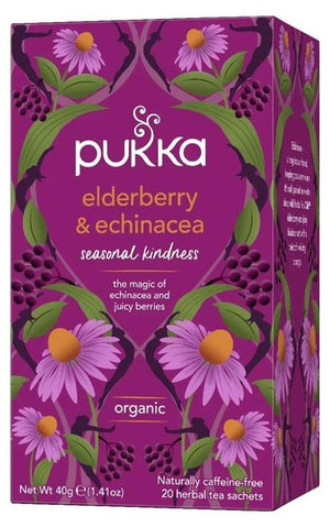 Pukka Elderberry and Echinacea Organic Tea Bags (Pack of 20)